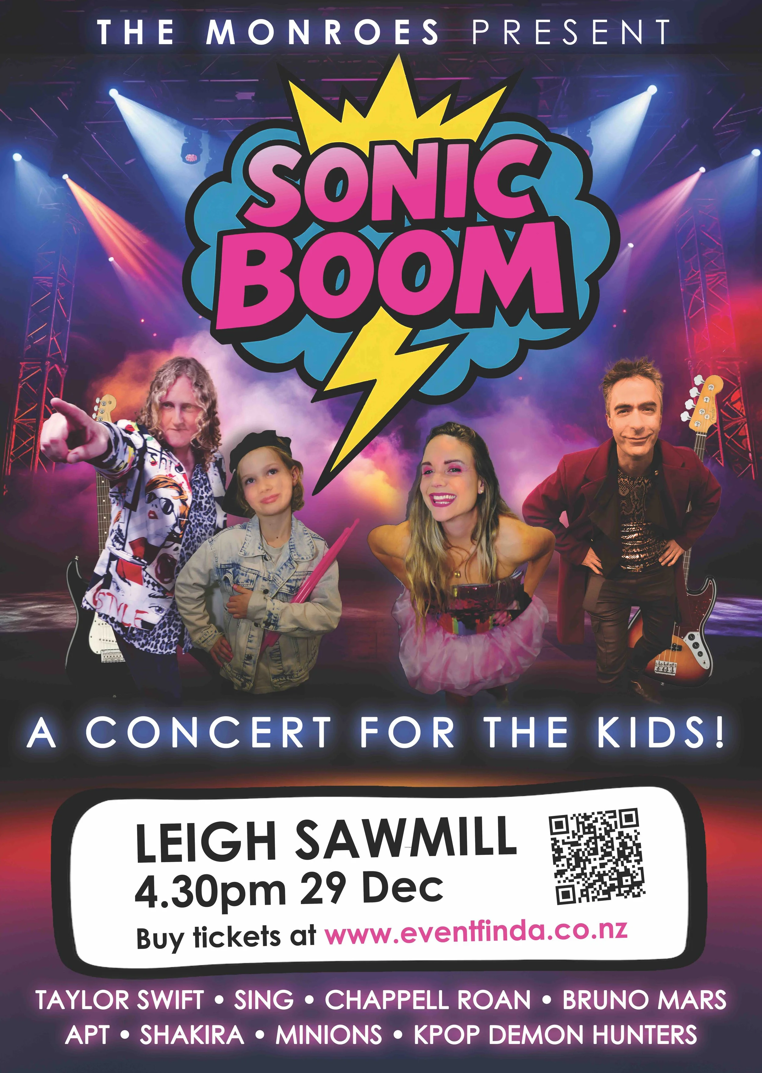 SONIC BOOM a concert for the kids! — 142 PAKIRI RD LEIGH SAWMILL CAFE